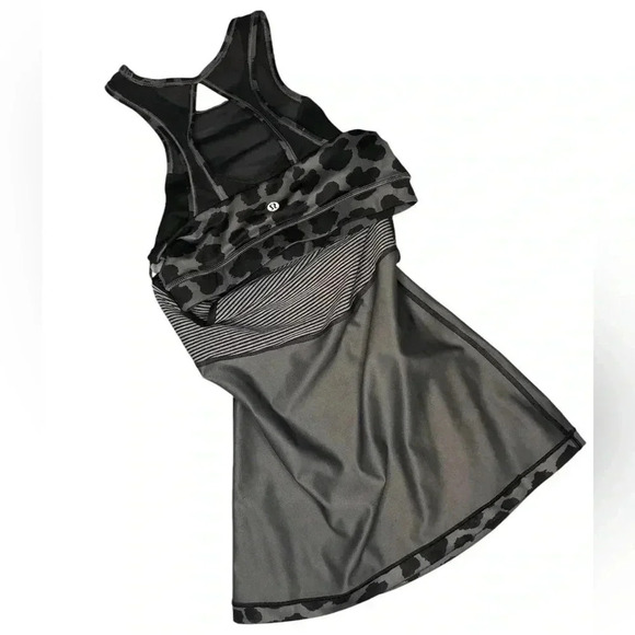 Lululemon Meshed Up 2in1 Leopard Print Active Bra & Tank - Picture 5 of 10